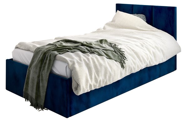 Granatowe łóżko z zagłówkiem Barnet 6X - 3 rozmiary