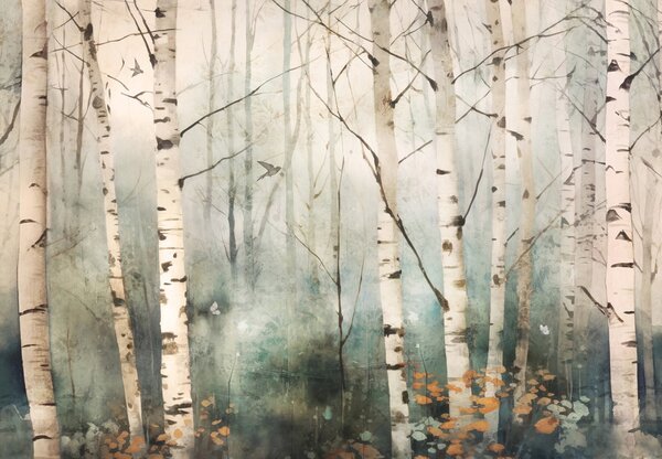 Fototapeta - Drzewa - malarstwo (196x136 cm)