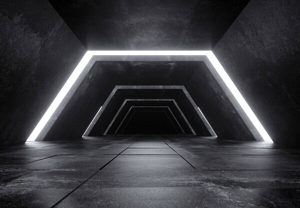 Fototapeta - Tunel 3D (196x136 cm)