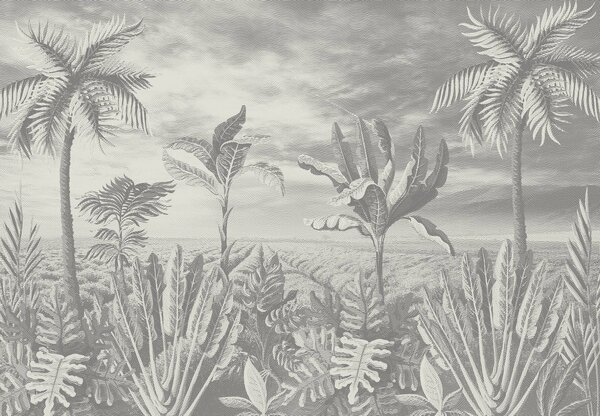 Fototapeta - Grawerowanie dżungli (196x136 cm)