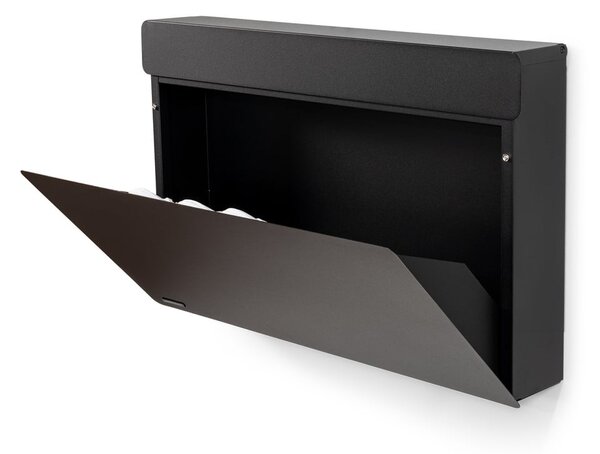 Czarna metalowa uchylna/wisząca szafka na buty 78x48x13 cm Luigi – Spinder Design