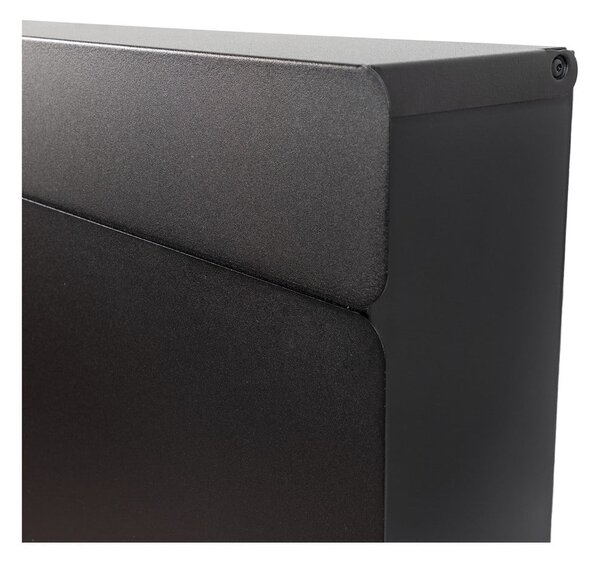 Czarna metalowa uchylna/wisząca szafka na buty 78x48x13 cm Luigi – Spinder Design