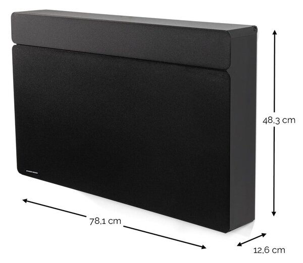Czarna metalowa uchylna/wisząca szafka na buty 78x48x13 cm Luigi – Spinder Design