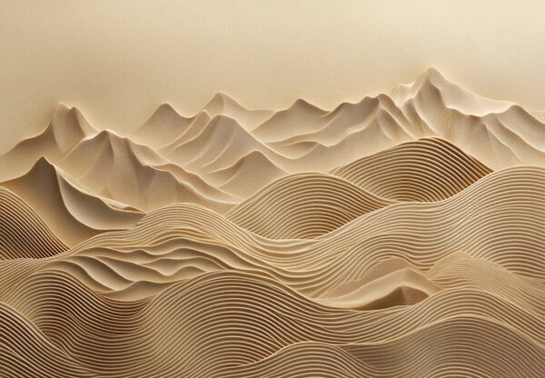 Fototapeta - Góry w falach (196x136 cm)