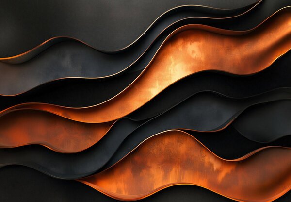 Fototapeta - Metaliczna abstrakcja (196x136 cm)