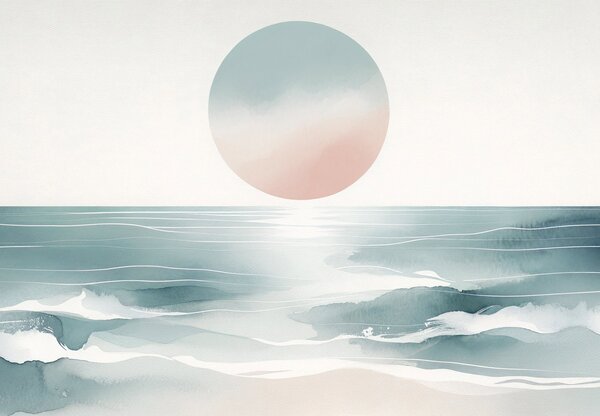 Fototapeta - Słońce nad oceanem (196x136 cm)