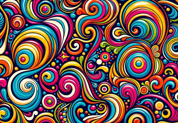Fototapeta - Kolorowe spirale (196x136 cm)