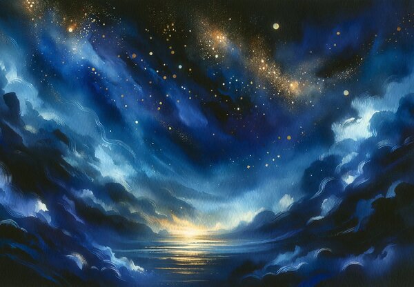 Fototapeta - Nocne niebo (196x136 cm)