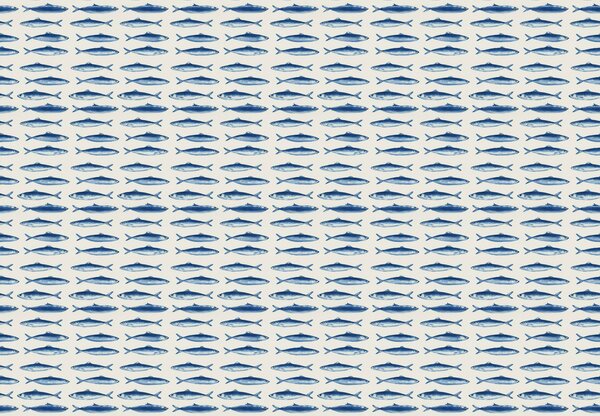Fototapeta - Niebieskie ryby (196x136 cm)