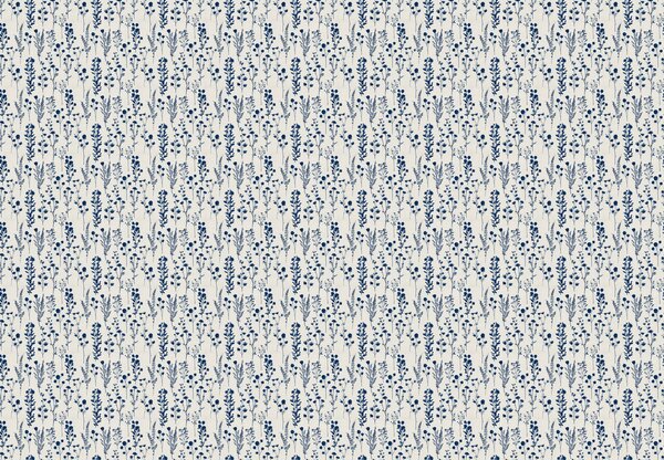 Fototapeta - Niebieskie wzorzyste kwiaty (196x136 cm)