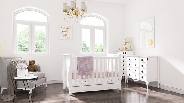 Łóżeczko Misza Premium 120/60 z szufladą