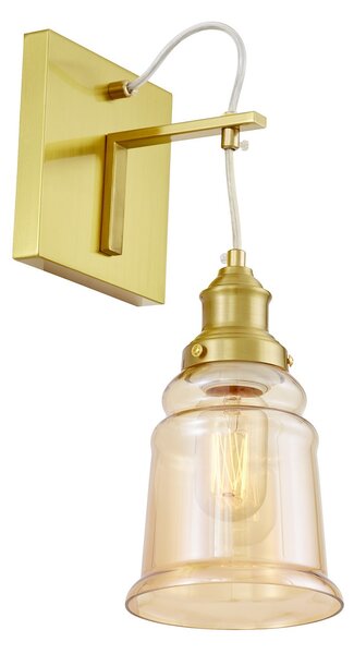 LAMPA ŚCIENNA KINKIET LOFTOWY BURSZTYNOWY MOLETTI W1