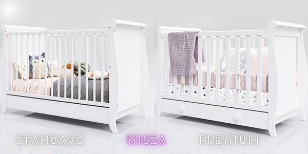 Białe Łóżeczko-Tapczanik MISZA