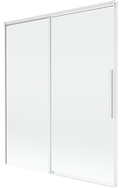 Mexen Rox parawan nawannowy 2-skrzydłowy rozsuwany 140 x 150 cm, transparent, biały - 8C9-140-001-20-00
