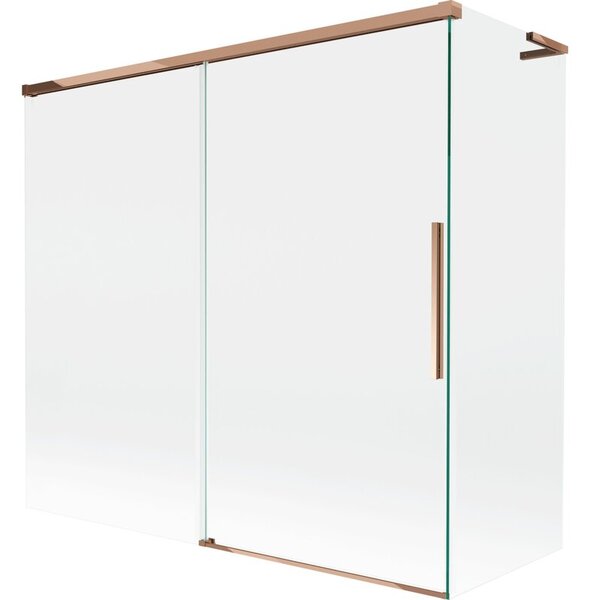 Mexen Rox L parawan nawannowy 2-skrzydłowy rozsuwany 170 + 70 x 150 cm, transparent, różowe złoto - 8C9L-170-070-60-00