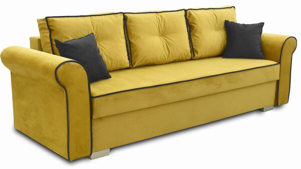 Sofa rozkładana kanapa Merida Żółta