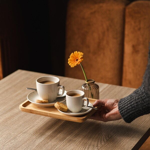 Jasnoszara porcelanowa filiżanka do cappuccino 200 ml Nuance – BonBistro