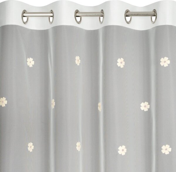 Firana gotowa EUROFIRANY Elsa 140 x 250 cm BiaÅo-Å¼Ã³Åty