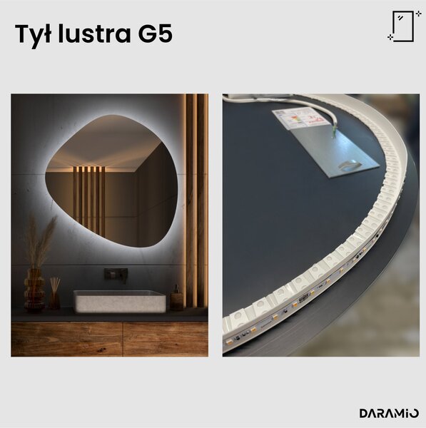 Nietypowe lustro łazienkowe z oświetleniem LED G5