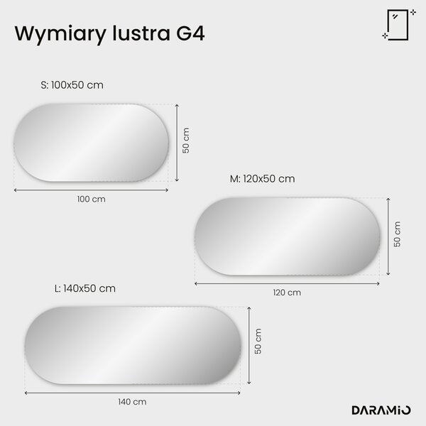 Nietypowe lustro łazienkowe z oświetleniem LED G4