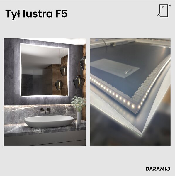 Lustro łazienkowe z oświetleniem LED F5