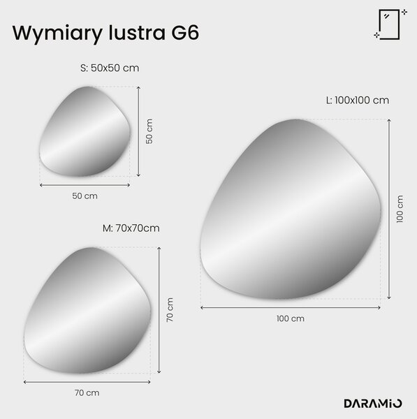 Nietypowe lustro łazienkowe z oświetleniem LED G6