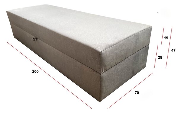 Łóżko 70x200 Tapicerowane hotelowe Albareto + Pojemnik + Materac + Toper Tkaniny I Kolory Do Wyboru