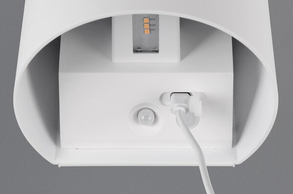 Lampa zewnętrzna ścienna LED z czujnikiem ruchu na USB (wysokość 10 cm) Genie – Reality