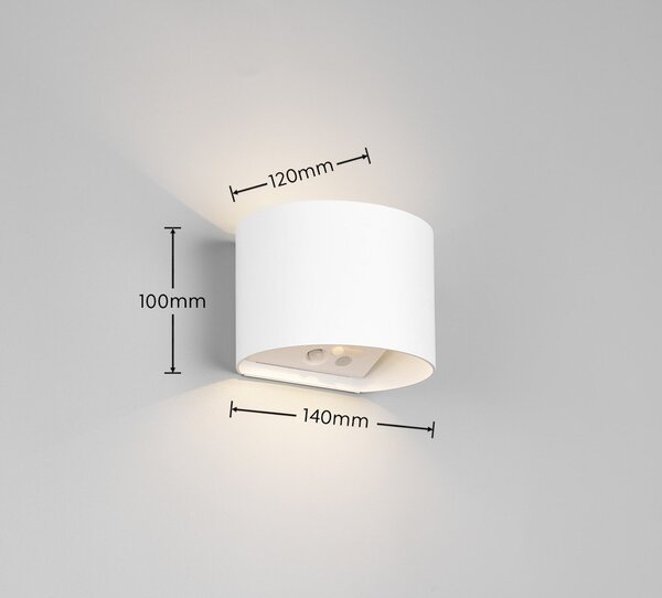 Lampa zewnętrzna ścienna LED z czujnikiem ruchu na USB (wysokość 10 cm) Genie – Reality