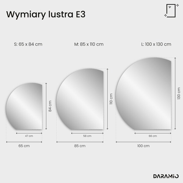 Okrągłe lustro łazienkowe z oświetleniem LED E3