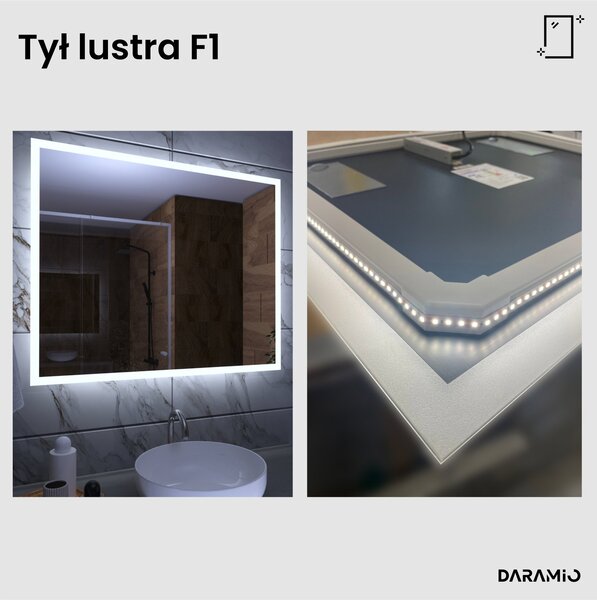 Lustro łazienkowe z oświetleniem LED F1