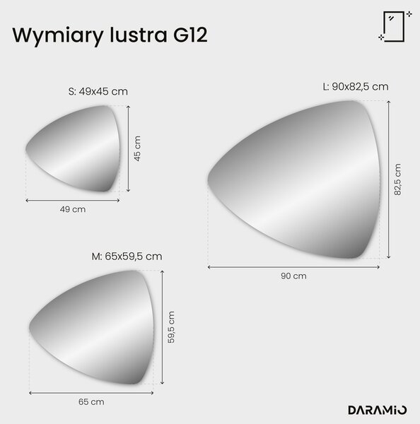 Nietypowe lustro łazienkowe z oświetleniem LED G12