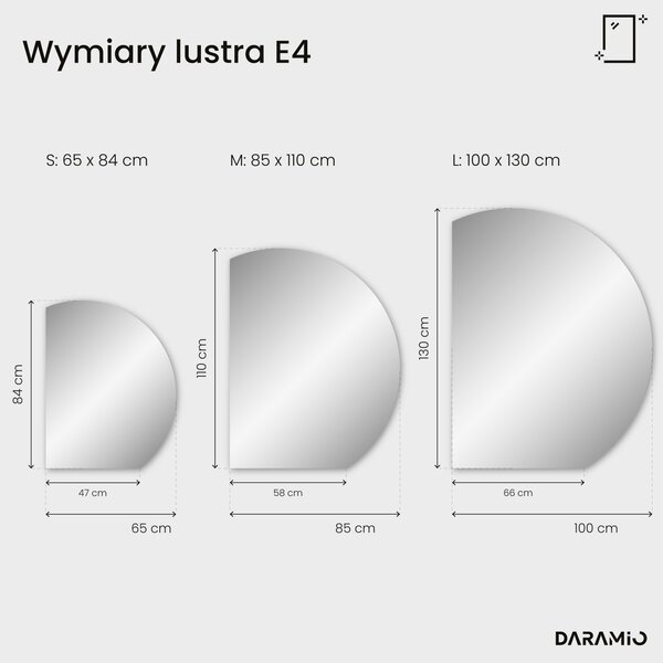 Okrągłe lustro łazienkowe z oświetleniem LED E4
