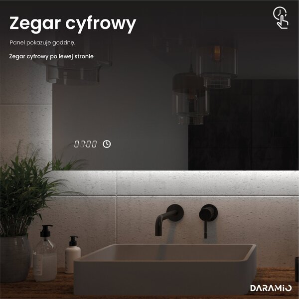 Okrągłe lustro łazienkowe z oświetleniem LED E4