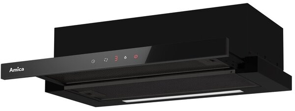 Okap AMICA OTP6651BG Czarne szkÅo 508m3/h 63dB klasa B Timer