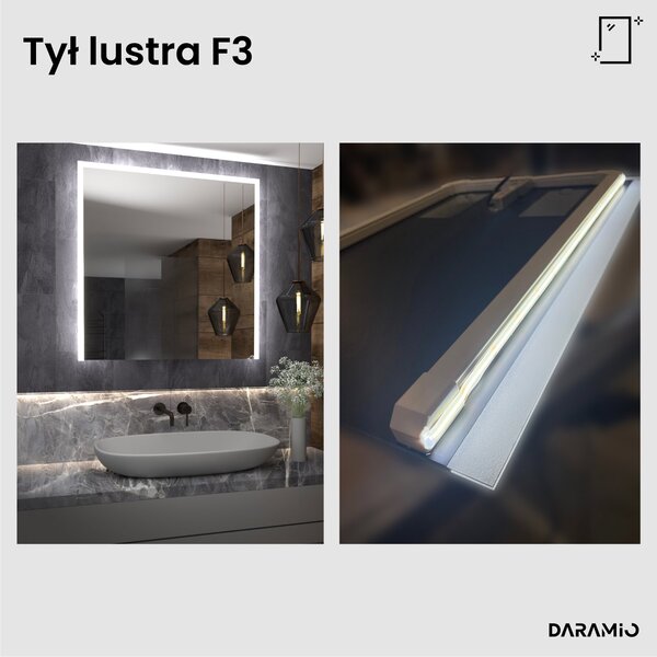 Lustro łazienkowe z oświetleniem LED F3