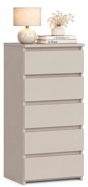 Kaszmirowa wysoka komoda z szufladami G5-E10