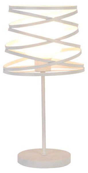 Biała lampa stołowa w stylu industrialnym - T002 - Rollon