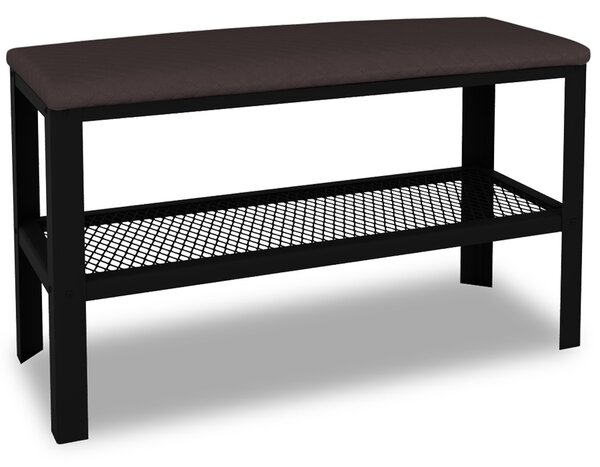Siedzisko do przedpokoju w stylu loft czarny + wenge Z1-S42
