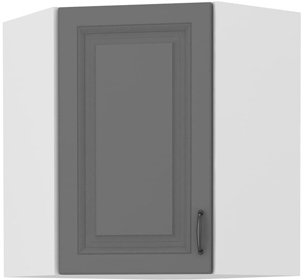 Szafka kuchenna wisząca górna narożna STILO 58x58 GN-72 1 F Szary/Biały