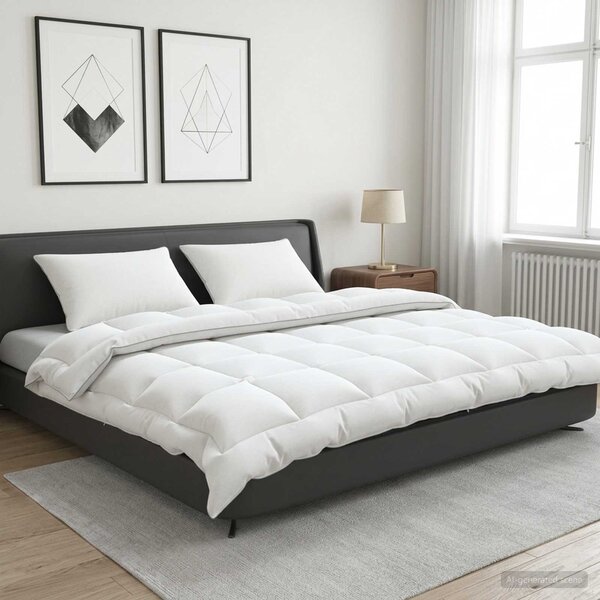Kołdra 220x240 cm Zima 450 GSM Wełna australijska Biały