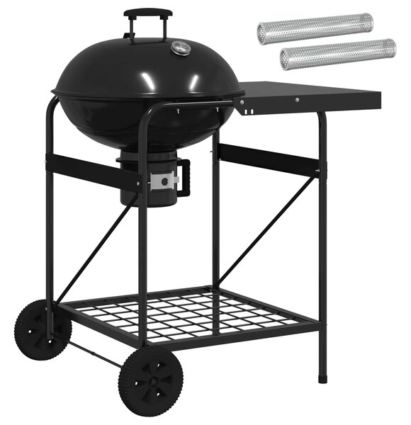 Grill węglowy z rurkami do wędzenia 91 x 71 x 107 cm Stal
