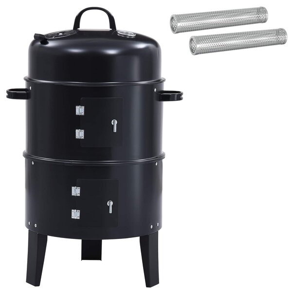 Grill na świeżym powietrzu Ø 40 x 80 cm Stal Czarny