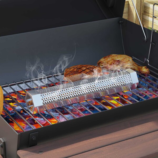 Grill na świeżym powietrzu Ø 40 x 80 cm Stal Czarny