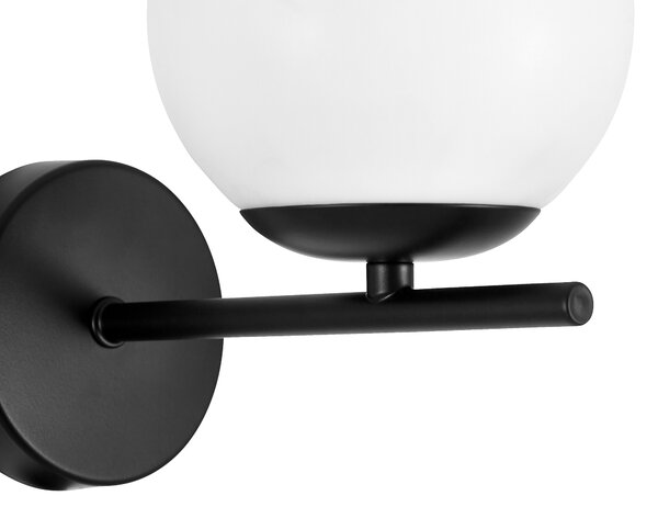 LAMPA ŚCIENNA KINKIET NOWOCZESNY CZARNY LEDO W1