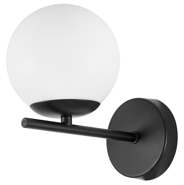 LAMPA ŚCIENNA KINKIET NOWOCZESNY CZARNY LEDO W1