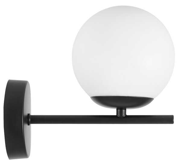 LAMPA ŚCIENNA KINKIET NOWOCZESNY CZARNY LEDO W1
