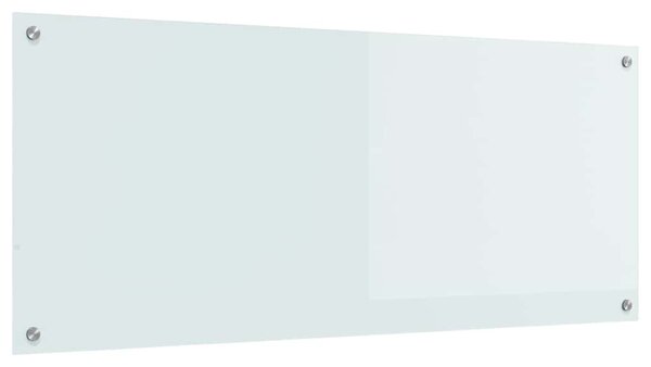 Panel kuchenny Biały 120 x 50 cm szkło hartowane