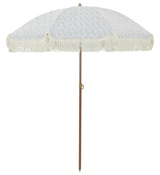 Parasol plażowy Szary i biały 160 x 160 x 196 cm