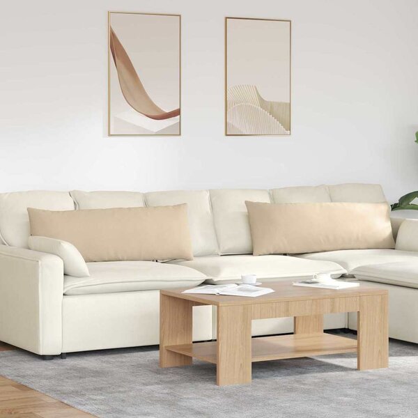 Poduszki na sofę 2 pcs Kremowy 120 x 40 cm tkanina